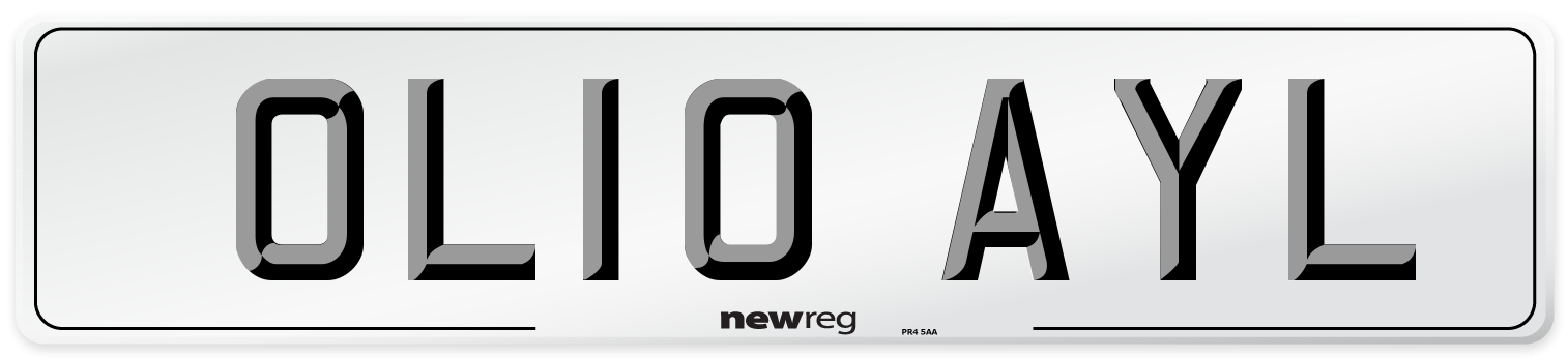 OL10 AYL Number Plate from New Reg